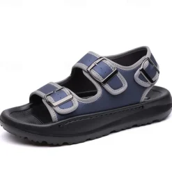 OUKU Men's Comfortable Casual Sandals with Double Buckle Design – Stylish Adjustable Outdoor Footwear for Summer and Vacation