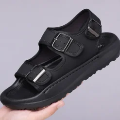 OUKU Men's Comfortable Casual Sandals with Double Buckle Design – Stylish Adjustable Outdoor Footwear for Summer and Vacation
