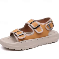 OUKU Men's Comfortable Casual Sandals with Double Buckle Design – Stylish Adjustable Outdoor Footwear for Summer and Vacation