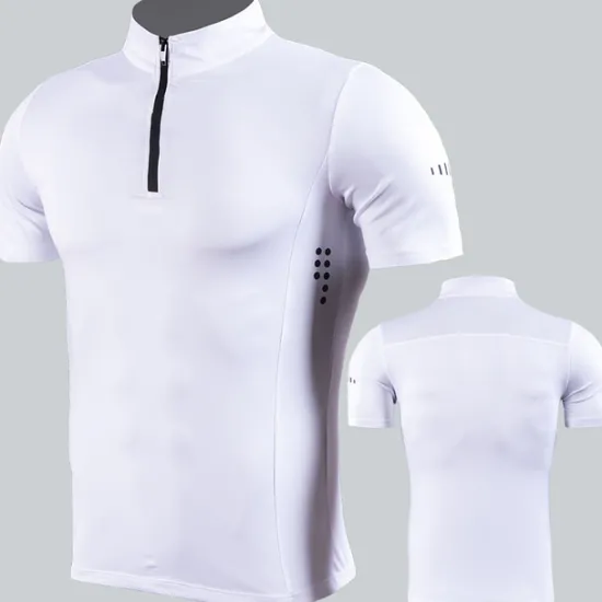 Sale OUKU Men's Compression Shirt Running Shirt Half Zip Short Sleeve Tee Tshirt Athletic Summer Spandex Breathable Quick Dry Moisture Wicking Soft Gym Workout Running Active Training Sportswear Activewear