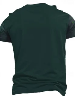 Hot OUKU Men's Cool Skulls Flame T Shirt Short Sleeve T shirt 3D Print Crew Neck Shirt Exaggerated Designer Party Holiday Summer Spring Clothing Apparel S M L XL XXL XXXL Green