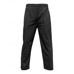Online OUKU Men's Corduroy Pants Casual Pants Pocket Drawstring Elastic Waist Plain Comfort Sports Outdoor Daily Fashion Casual Black White Micro-elastic