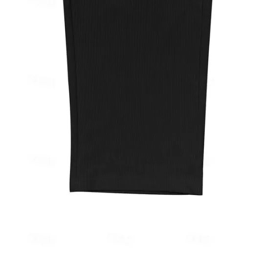 Online OUKU Men's Corduroy Pants Casual Pants Pocket Drawstring Elastic Waist Plain Comfort Sports Outdoor Daily Fashion Casual Black White Micro-elastic