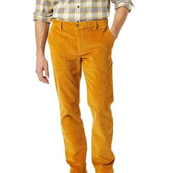 Clearance OUKU Men's Corduroy Pants Trousers Casual Pants Pocket Straight Leg Solid Color Comfort Warm Daily Holiday Going out Sports Fashion Dark Brown Black Micro-elastic