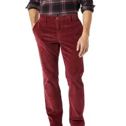 Clearance OUKU Men's Corduroy Pants Trousers Casual Pants Pocket Straight Leg Solid Color Comfort Warm Daily Holiday Going out Sports Fashion Dark Brown Black Micro-elastic