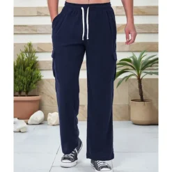 New OUKU Men's Corduroy Pants Trousers Casual Pants Drawstring Elastic Waist Multi Pocket Plain Comfort Sports Outdoor Daily Fashion Casual Black Army Green Micro-elastic