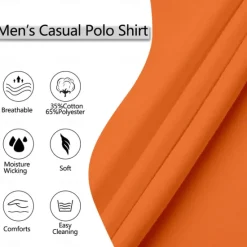OUKU Men's Cotton Blend Polo Shirt Golf Shirt Casual Holiday Lapel Short Sleeve Fashion Basic Houndstooth Plaid / Check Patchwork Pocket Summer Regular Fit Dark Grey White Sky Blue Orange Khaki Cotton