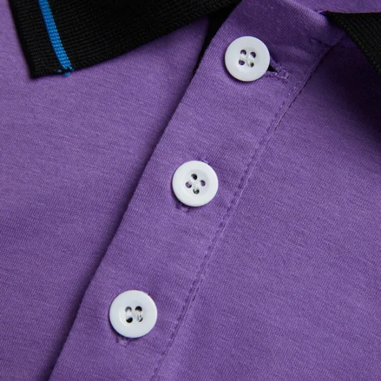 Clearance OUKU Men's Cotton Blend Polo Shirt Golf Shirt Casual Holiday Lapel Short Sleeve Fashion Basic Color Block Patchwork Pocket Summer Regular Fit Dark Grey Purple Cotton Blend Polo Shirt