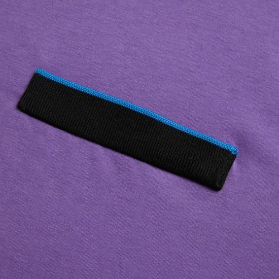 Clearance OUKU Men's Cotton Blend Polo Shirt Golf Shirt Casual Holiday Lapel Short Sleeve Fashion Basic Color Block Patchwork Pocket Summer Regular Fit Dark Grey Purple Cotton Blend Polo Shirt