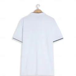 New OUKU Men's Cotton Blend Polo Shirt Golf Shirt Street Casual Stand Collar Banded Collar Short Sleeve Fashion Basic Plain Classic Summer Regular Fit Navy Black White Red Cotton Blend Polo Shirt