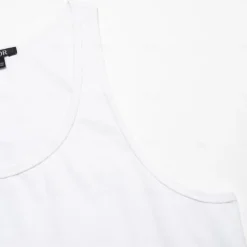 OUKU Men's 100%Cotton 3D Print Tank Top Graphic Fashion Outdoor Casual Vest Top Undershirt Street Casual Daily T shirt White Blue Sleeveless Crew Neck Shirt Spring & Summer Clothing Apparel