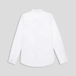Outlet OUKU Men's Cotton Linen Shirt Palm Tree Outdoor Vacation White Blue Long Sleeve Turndown Summer Spring Clothing Apparel