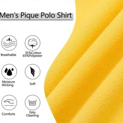 OUKU Men's Cotton Polo Shirt Golf Shirt Casual Sports Ribbed Polo Collar Short Sleeve Fashion Basic Color Block Patchwork Embroidered Summer Regular Fit Black White Yellow Gray Cotton Polo Shirt