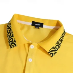 OUKU Men's Cotton Polo Shirt Golf Shirt Casual Sports Ribbed Polo Collar Short Sleeve Fashion Basic Color Block Patchwork Embroidered Summer Regular Fit Black White Yellow Gray Cotton Polo Shirt