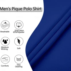 Clearance OUKU Men's Cotton Polo Shirt Golf Shirt Business Casual Ribbed Polo Collar Short Sleeve Fashion Basic Solid Color Color Block Buttons Summer Spring & Fall Regular Fit Light Blue Black Blue Cotton Polo