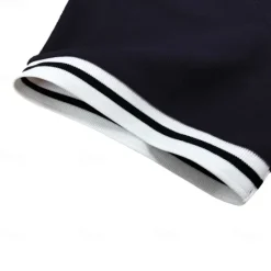 Clearance OUKU Men's Cotton Polo Shirt Golf Shirt Business Casual Ribbed Polo Collar Short Sleeve Fashion Basic Solid Color Color Block Buttons Summer Spring & Fall Regular Fit Light Blue Black Blue Cotton Polo