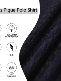 OUKU Men's Cotton Polo Shirt Golf Shirt Business Lapel Short Sleeve Fashion Basic Color Block Patchwork Embroidered Summer claret Black Green ash-colored Deep Blue Light Blue Cotton Polo Shirt