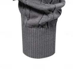 Hot OUKU Men's Cotton Pullover Sweater Jumper Knit Embroidery Deer Crew Neck Knitwear Elegant Christmas Outdoor Clothing Apparel Fall Winter Black White S M L