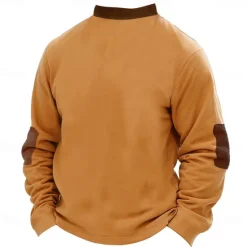 Hot OUKU Men's Cow Hunting Sweatshirts Quarter Zip Sweatshirt Long Sleeve Sweatshirt Stand Collar Vintage Retro Western Cowboy 3D Print Hunting 3D Print Winter Spring & Fall