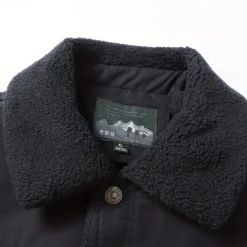 OUKU Men's Cow Print Embroidered Fleece Jacket Sherpa Trucker Jacket Work Cargo Jacket Turn-Down Collar Warm Winter Cotton Jacket Vintage Casual Sports Outdoor Coat Multi-Pockets