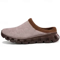 Sale OUKU Men's Cozy Slip-On Winter Clogs with Plush Lining and Anti-Slip Sole - Comfortable Indoor and Outdoor Shoes for Cold Weather