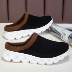 Sale OUKU Men's Cozy Slip-On Winter Clogs with Plush Lining and Anti-Slip Sole - Comfortable Indoor and Outdoor Shoes for Cold Weather