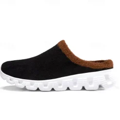 Sale OUKU Men's Cozy Slip-On Winter Clogs with Plush Lining and Anti-Slip Sole - Comfortable Indoor and Outdoor Shoes for Cold Weather