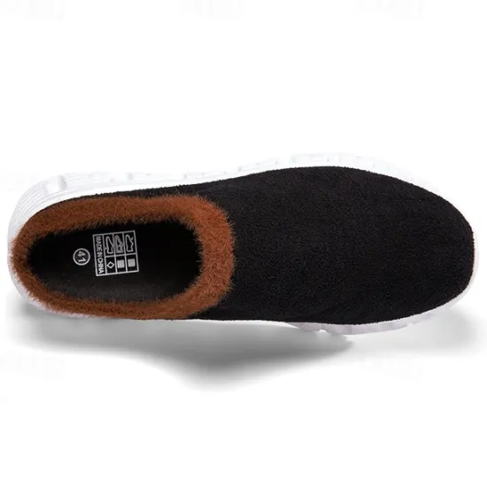 Sale OUKU Men's Cozy Slip-On Winter Clogs with Plush Lining and Anti-Slip Sole - Comfortable Indoor and Outdoor Shoes for Cold Weather