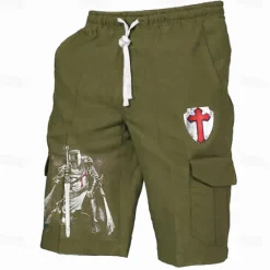 Outlet OUKU Men's Cross Halloween Costumes Shorts Mid Waist Vacation Fashion Streetwear Outdoor Casual Holiday Side Pockets Drawstring Designer Clothing Apparel