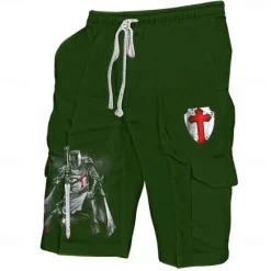Outlet OUKU Men's Cross Halloween Costumes Shorts Mid Waist Vacation Fashion Streetwear Outdoor Casual Holiday Side Pockets Drawstring Designer Clothing Apparel