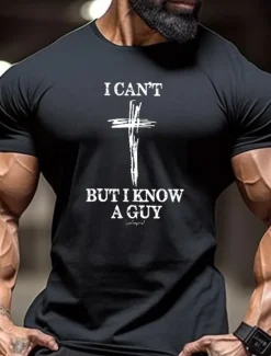 Hot OUKU Men's Cross T Shirt Short Sleeve T shirt 3D Print Crew Neck Shirt Vintage Cool Party Holiday Oktoberfest Black Red Blue Summer Spring Clothing Apparel S M L XL XXL XXXL