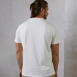 Outlet OUKU Men's Cross T Shirt Tee Top 100% Cotton Short Sleeve Graphic Shirt White Dark Blue Beige Comfortable Tee Vacation Street Fashion Designer Clothing