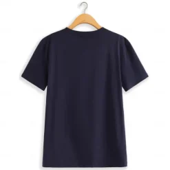 Outlet OUKU Men's Cross T Shirt Tee Top 100% Cotton Short Sleeve Graphic Shirt White Dark Blue Beige Comfortable Tee Vacation Street Fashion Designer Clothing