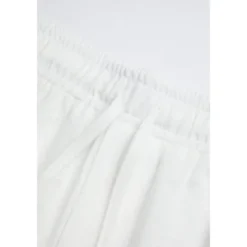 Hot OUKU Men's Culottes Wide Leg Linen Pants Trousers Summer Pants Patchwork Drawstring Elastic Waist Plain Comfort Breathable Casual Daily Holiday Fashion Classic Style Black White