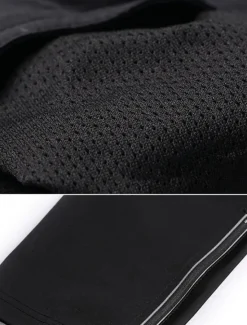 OUKU Men's Cycling Pants Hiking Bike Pants Trousers Outdoor Reflective Strips Bike Bottoms Windproof Breathable Moisture Wicking Quick Dry Anatomic Design Camping Fishing Mountain MTB Road Bike Black