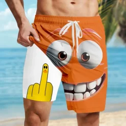 Online OUKU Men's 3D Cartoon Funny Duck Lined Shorts 2 in 1 Board Shorts Swim Shorts Mid Waist Hawaiian Holiday Side Pockets With Compression Liner Elastic Drawstring Waist Designer Clothing Apparel