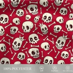 OUKU Men's 3D Print Cool Skulls Halloween Costumes Swim Trunks Swim Shorts Board Shorts Mid Waist Casual Athleisure Daily Holiday Streetwear Drawstring Elastic Waist 3D Print Designer Clothing Apparel Red