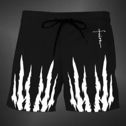 OUKU Men's 3D Print Scratches Halloween Costumes Swim Trunks Swim Shorts Board Shorts Mid Waist Fashion Streetwear Designer Casual Daily Holiday Pocket Elastic Waist 3D Print Designer Clothing Apparel