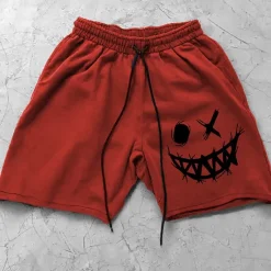 Discount OUKU Men's 3D Print Smile Face Shorts Summer Shorts Casual Shorts Mid Waist Fashion Streetwear Designer Casual Daily Holiday Pocket Drawstring Elastic Waist Designer Clothing Apparel