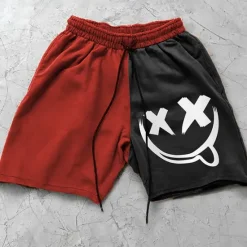 Clearance OUKU Men's 3D Print Smile Face Shorts Summer Shorts Casual Shorts Mid Waist Fashion Streetwear Designer Casual Daily Holiday Pocket Drawstring Elastic Waist Designer Clothing Apparel