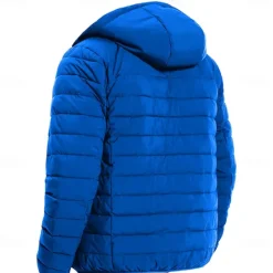 Outlet OUKU Men's Deer Down Jacket Puffer Jacket Waterproof Rain Waterproof Water Resistant Vintage Casual Daily Holiday Going out Print Fall Winter Hooded Long Sleeve Royal Blue