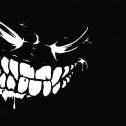Clearance OUKU Men's Devil Smile Face Halloween Costumes Swim Trunks Swim Shorts Board Shorts Mid Waist Dark Punk Gothic Style Holiday Streetwear Side Pockets Mesh Lining Elastic Drawstring Waist Designer Clothing