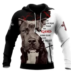 Outlet OUKU Men's Dog Graphic Prints National Flag Hoodie Hoodies Sweatshirt Streetwear Designer Long Sleeve Hooded Daily Sports Black And White Black Print Spring & Fall Designer