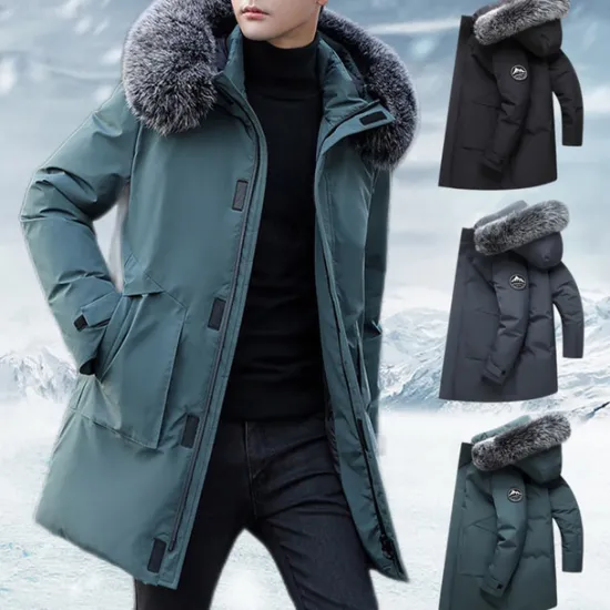 Clearance OUKU Men's Down Jacket Padded Sports Outdoor Winter Polyester Thermal Warm Windproof Breathable Wearproof Regular Fit Blue-Green green grey Black Vest
