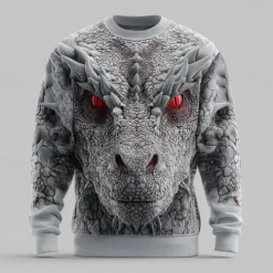New OUKU Men's Dragon 3D Sweatshirt Sweatshirt Sweatshirts Long Sleeve Sweatshirt Crew Neck Casual Punk & Gothic Digital Print Party Streetwear All Seasons