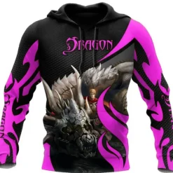 OUKU Men's Dragon Graphic Prints Hoodie Hoodies Sweatshirt Streetwear Designer Long Sleeve Hooded Daily Sports Yellow Red Print Spring & Fall Designer