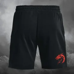 OUKU Men's Dragon Skeleton Sweat Pants Swim Shorts Board Shorts Mid Waist Vintage Designer Punk & Gothic Casual Holiday Club Designer Clothing Apparel Black