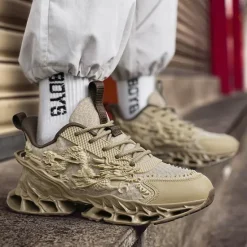 Outlet OUKU Men's Dragon-Themed Lightweight Athletic Sneakers – Unique Sculpted Sole Design, Breathable and Comfortable Running Shoes for Sports and Street Style