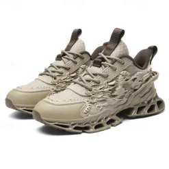 Outlet OUKU Men's Dragon-Themed Lightweight Athletic Sneakers – Unique Sculpted Sole Design, Breathable and Comfortable Running Shoes for Sports and Street Style