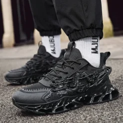 Outlet OUKU Men's Dragon-Themed Lightweight Athletic Sneakers – Unique Sculpted Sole Design, Breathable and Comfortable Running Shoes for Sports and Street Style